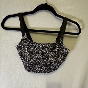 Lululemon Stylish Black and White Sports Bra